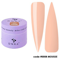 Зображення  Моделюючий гель для нігтів DNKa' Builder Gel Mousse 0008, 15 мл, Об'єм (мл, г): 15, Колір: 0008