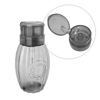 Зображення  Пляшечка з помпою прозоро-сіра, 200 мл