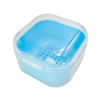 Зображення  Контейнер для дезинфекції фрез малий квадратний, блакитний