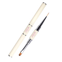 Изображение  Кисточка двухсторонняя для геля и дизайна JOIA vegan лайнер + овал