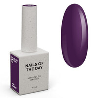 Зображення  Nails of the Day Gel polish Amethyst – темно-фіолетовий гель-лак, що перекривається в один шар, 10 мл, Об'єм (мл, г): 10, Колір: 356 Amethyst