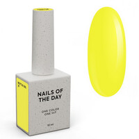 Изображение  Nails of the Day Bottle gel 27 – неоновый желтый сверхпрочный гель для укрепления ногтей, 10 мл., Объем (мл, г): 10, Цвет: 27
