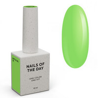 Изображение  Nails of the Day Bottle gel 28 – неоновый зеленый сверхпрочный гель для укрепления ногтей, 10 мл., Объем (мл, г): 10, Цвет: 28