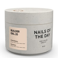Зображення  Nails of the Day Builder Gel 20 – пісочний нюдовий гель для нарощування нігтів, 30 мл, Об'єм (мл, г): 30, Колір: 20
