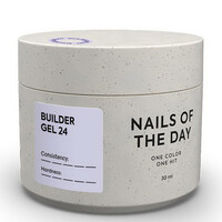 Зображення  Nails of the Day Builder Gel 24 – молочний з рожевою вуаллю гель для нарощування нігтів, 30 мл, Об'єм (мл, г): 30, Колір: 24