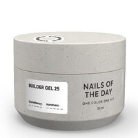 Зображення  Nails of the Day Builder Gel 25 – насичений білий гель для нарощування нігтів, 15 мл, Об'єм (мл, г): 15, Колір: 25