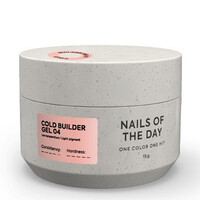 Зображення  Nails of the Day Cold Builder gel 04 – персиковий гель для нарощування нігтів, 15 мл, Об'єм (мл, г): 15, Колір: 04