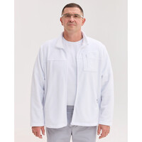Зображення  Медична кофта чоловіча флісова Фінляндія біла +SIZE р. 70, "БІЛИЙ ХАЛАТ" 598-324-881, Розмір: 70, Цвет: білий