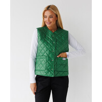 Изображение  Медицинская утепленная женская жилетка Осло зеленая р. 40-42, "БЕЛЫЙ ХАЛАТ" 521-350-679, Размер: 40-42, Цвет: зеленый
