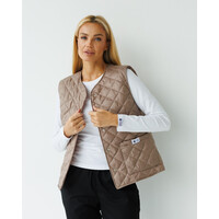 Изображение  Медицинская утепленная женская жилетка Осло мокко р. 60-62, "БЕЛЫЙ ХАЛАТ" 521-421-679, Размер: 60-62, Цвет: мокко