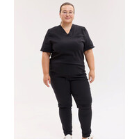 Зображення  Медичний хірургічний костюм жіночий Марсель чорний +SIZE р. 58, "БІЛИЙ ХАЛАТ" 499-321-708, Розмір: 58, Цвет: чорний