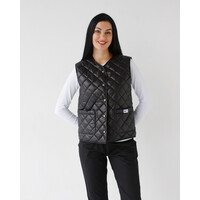 Изображение  Медицинская утепленная женская жилетка Осло черная р. 40-42, "БЕЛЫЙ ХАЛАТ" 521-321-679, Размер: 40-42, Цвет: черный