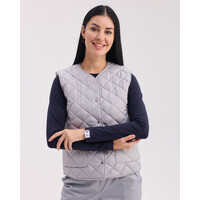 Изображение  Медицинская утепленная жилетка женская Осло светло-серая р. 56-58, "БЕЛЫЙ ХАЛАТ" 521-419-679, Размер: 56-58, Цвет: светло-серый