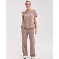 Изображение  Медицинский женский костюм Саванна мокко р. 44, "БЕЛЫЙ ХАЛАТ" 582-421-968, Размер: 44, Цвет: мокко