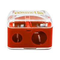 Зображення  Стругачка косметична на 2 олівці, червона