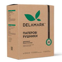 Зображення  Паперові рушники Delamark 2 шари 45 відривів 2 рулони (4820152331052)