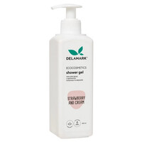 Изображение  Гель для душа Delamark с ароматом клубники и сливок, 400 мл (4820152331908)
