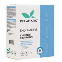 Зображення  Підсилювач прання кисневий відбілювач, засіб для виведення плям Delamark 3 в 1, 1 кг (4820152331328), Об'єм (мл, г): 1000