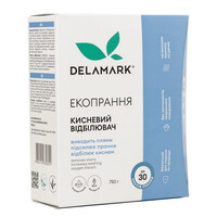 Зображення  Підсилювач прання кисневий відбілювач засіб для виведення плям Delamark 3 в 1, 750 г (4820152330321), Об'єм (мл, г): 750