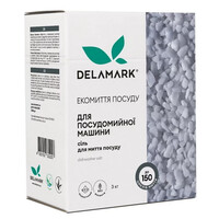 Зображення  Сіль Delamark для посудомийної машини, 3 кг (4820152332257), Об'єм (мл, г): 3000