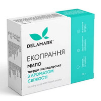Зображення  Тверде господарське мило Delamark з ароматом свіжості, 110 г (4820152330420)