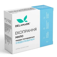 Зображення  Тверде господарське мило Delamark з відбілювачем, 110 г (4820152330383)