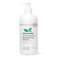 Зображення  Засіб для миття посуду Delamark з іонами срібла для дитячого посуду без запаху, 0.5 л (4820152331038)