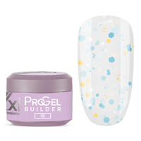 Зображення  Моделюючий гель Oxxi Builder ProGel 18 прозорий з конфеті, 15 мл, Об'єм (мл, г): 15, Колір: 18