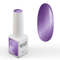 Зображення  NailsOfTheDay Gel Polish Cat Eye 04 темно-фіолетовий гель-лак котяче око з дрібною поталлю із легким світловідбиваючим ефектом, що перекривається в один шар, 6 мл, Об'єм (мл, г): 6, Колір: 04
