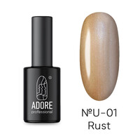 Зображення  Гель-лак ADORE Professional Cat's Eye U-01 золотисто-ліловий котяче око хамелеон, 8 мл, Об'єм (мл, г): 8, Колір: 01