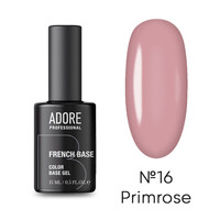 Зображення  Камуфлююча база Adore Professional French Base 16 Primrose, 15 мл, Об'єм (мл, г): 15, Колір: 16