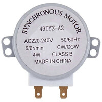 Зображення  Двигун піддона для мікрохвильової печі 49TYZ-A2 5/6r/min 240V 4W H(шток)=14mm