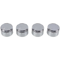 Зображення  Набір універсальних ручок регулювання для духовки (4 шт.) D=34mm Н=30mm (високий адаптер) сріблястий