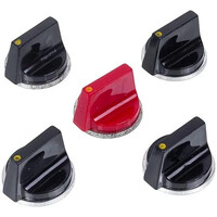 Зображення  Набір універсальних ручок регулювання для плити (5 шт.)