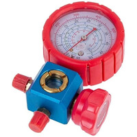 Зображення  Манометричний колектор 1-вентильний DBF-L-01HGF (R-22 R-410A R-134A R-404A) високого тиску (1/4''-1/4'' SAE)