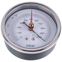 Зображення  Манометр (вакуумметр) VALUE  310500301 (D корпусу= 75mm, 2 стрілки, підключення ззаду)