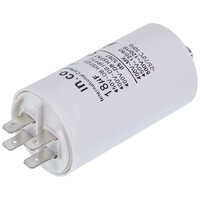 Зображення  Пусковий конденсатор для пральної машини CBB60 18uF 450V 40x70mm (під гайку, 4 клеми)