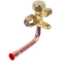 Зображення  Кран сервісний (порт) 3/8" кутовий 90° для кондиціонера