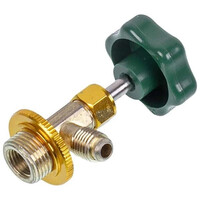 Изображение  Кран универсальный для заправки литровых баллонов К-538/338 для R12 (резьба М12*1,25)