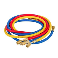 Зображення  Набір заправних шлангів A360 (3 шт.x1500mm 1/4''-1/4'' SAE) для фреону R-12 R-22 R-502