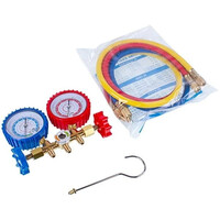 Зображення  Манометрический колектор 2-вентильний XM-R536G R-134 (R-22 R-404 R-12) + шланги 3шт