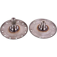 Зображення  Фланець барабана (опора) для вертикальної пральної машини Electrolux (2шт, шліци, нержавійка, під підшипник 6203)