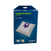 Зображення  Мішки з мікроволокна (набір з 4 шт) WORWO + фільтр мотора для пилососа Bosch/Siemens SBMB01K