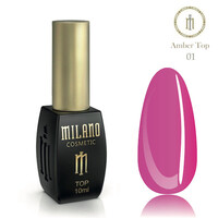 Зображення  Топ вітражний Milano Amber 01, 10 мл, Об'єм (мл, г): 10, Колір: 01