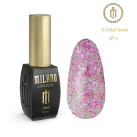 Зображення  База для гель-лаку Milano Cristal 02, 10 мл, Об'єм (мл, г): 10, Колір: 02