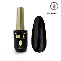 Зображення  Топ для гель-лаку Milano Color Black, 15 мл, Об'єм (мл, г): 15, Колір: Black