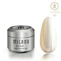 Зображення  Моделюючий гель Milano Pearl Builder Gel 03, 20 мл, Об'єм (мл, г): 20, Колір: 03