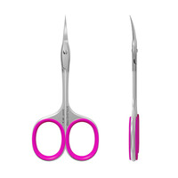 Изображение  Ножницы для кутикулы профессиональные Staleks Pro Smart 50 Type 3 с розовыми кольцами.