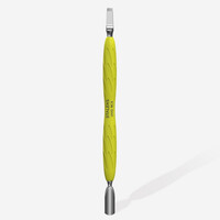 Изображение  Лопатка маникюрная с силиконовой ручкой Staleks Pro Gummy Uniq 10 Type 5 (пушер округлый узкий + лопасть широкая прямая)