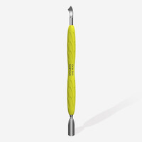 Изображение  Лопатка маникюрная с силиконовой ручкой Staleks Pro Gummy Uniq 10 Type 4.2 (пушер округлый узкий + лопасть отогнута)